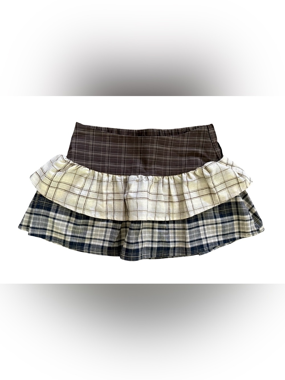 Emerson Lang Y2K Plaid Pleated Mini Skirt Small Dark Academia Schoolgirl Cotton